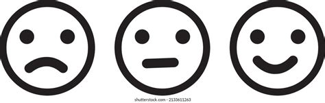 Emoji Icon Set Satisfaction Level Simple Stock Vector (Royalty Free) 2133611263 | Shutterstock