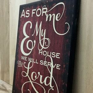 As for Me and My House, Wood Sign Scripture, Christian Wall Art ...