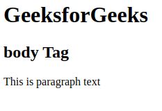 Html Tag Geeksforgeeks