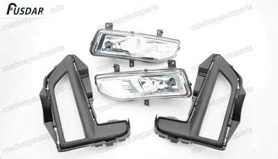 Clear Lens Front Bumper Fog Lamps Light W Cover Bezel For Nissan Rogue