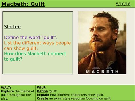 Guilt in Macbeth | Teaching Resources