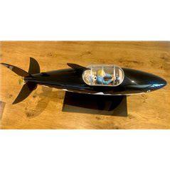 Tintin Submarine Shark Resin Statue Moulinsart 40029 Xfueru