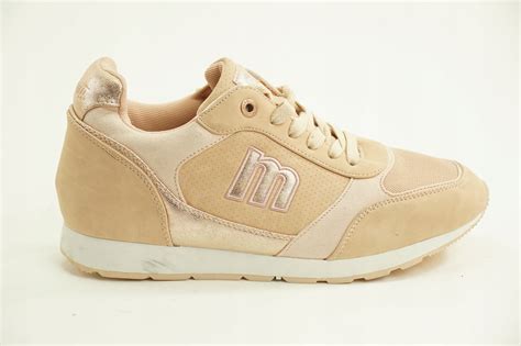 Damskie Pudrowe Sneakersy Nude Buty Damskie Stylowe Obuwie Damskie