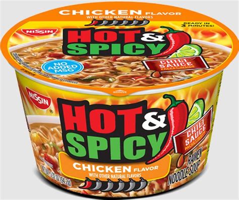 Nissin Hot Spicy Chicken Flavor Ramen Noodle Soup Oz