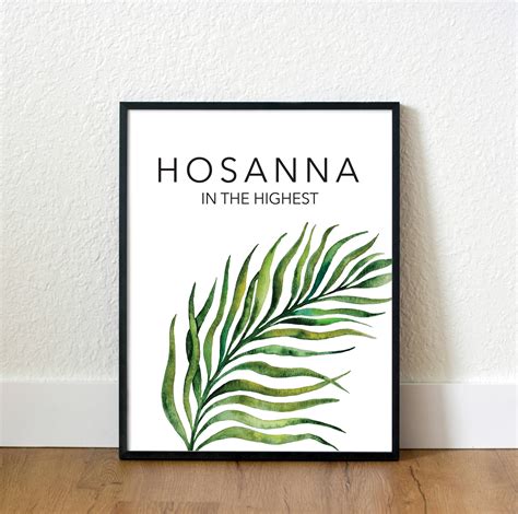 Hosanna In The Highest Printable Poster Lds Easter Wall Art Etsy