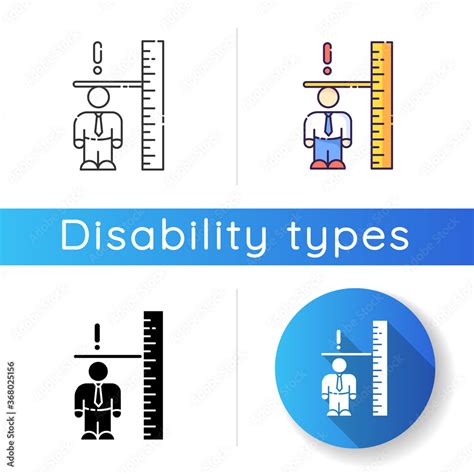dwarfism icon chronic genetic condition person  short height