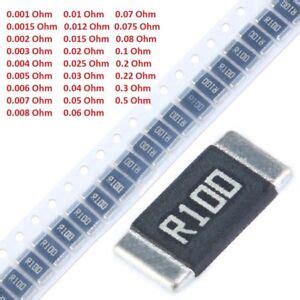 2512 Metal Alloy SMD SMT Chip Resistors 1 1W 2W 3W Range 0 001Ω to