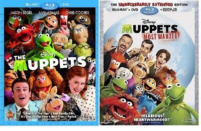 Disney THE MUPPETS MUPPETS MOST WANTED Movie 2PK BLURAY DVD Combo