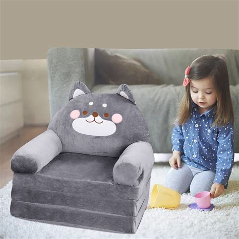 Cushionsplush Foldable Kids Sofa Backrest Armchair 2 In 1 Foldable