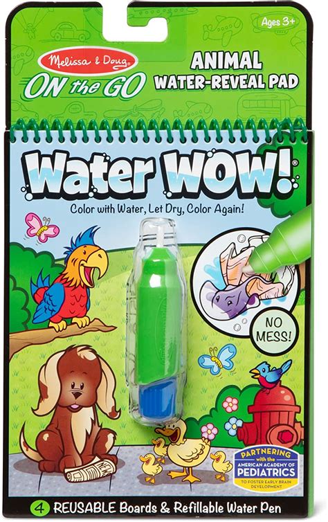 Melissa Doug On The Go Water Wow Reusable Water Reveal Activity Pad