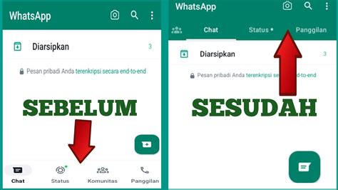 Cara Mengembalikan Tombol Navigasi Whatsapp Dari Bawah Ke Atas YouTube