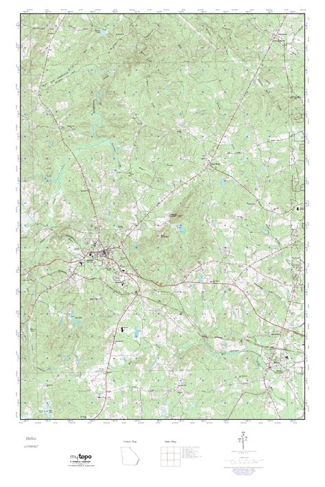 Mytopo Dallas Georgia Usgs Quad Topo Map