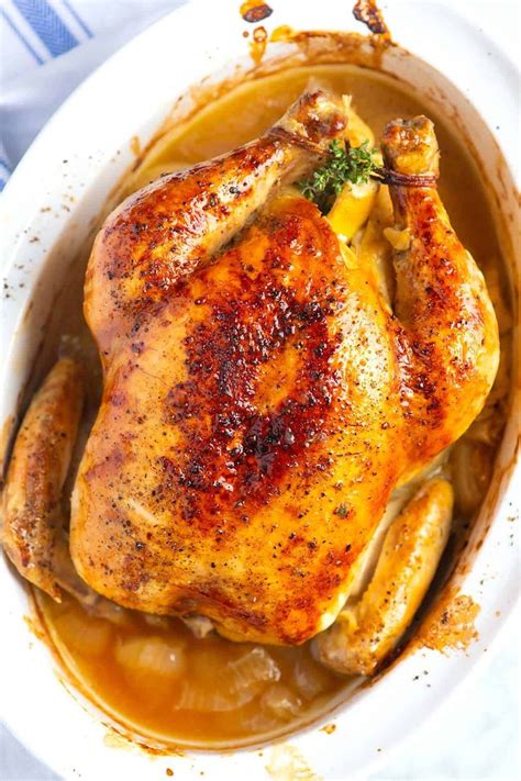 How To Easily Roast A Whole Chicken With Lemon And Garlic The Meat