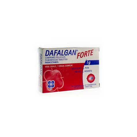 Dafalgan Forte 1g 10 Tabletten Online apotheek in België Pharmazone