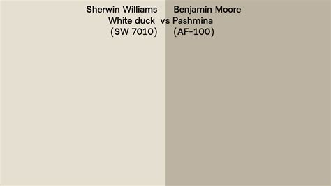 Sherwin Williams White Duck Sw Vs Benjamin Moore Pashmina Af