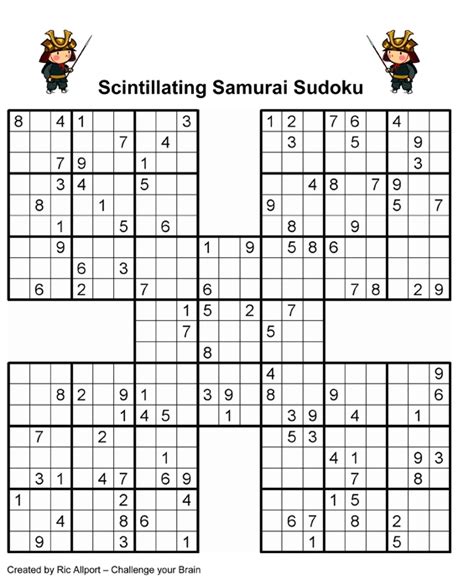 Samurai Sudoku Printable Pdf Puzzles To Print Ph