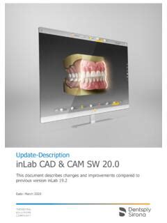 InLab CAD CAM SW 20 0 Update Description Inlab Cad Cam Sw 20 0