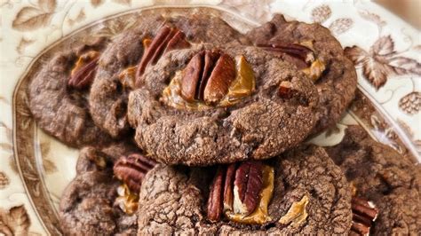 Chocolate Pecan Caramel Cookies