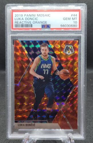 Luka Doncic Panini Mosaic Reactive Orange Prizm Psa Gem Mint