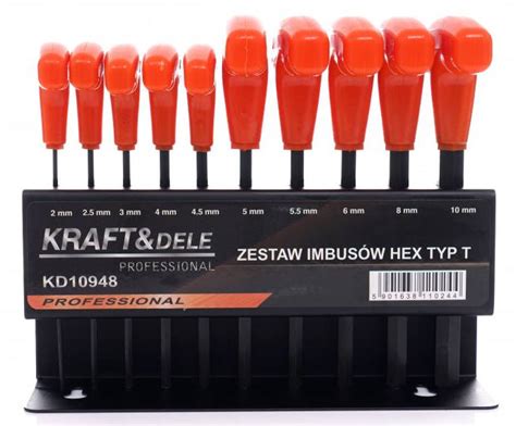 KraftDele KD10948 Zestaw 10 imbusów na stojaku Narzędzia ręczne