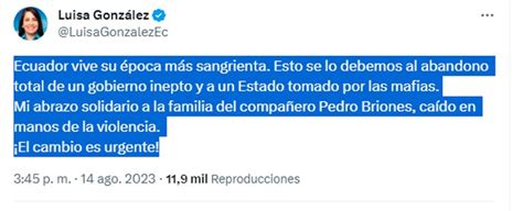 Asesinan al dirigente político Pedro Briones en Esmeraldas