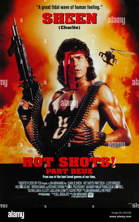 HOT SHOTS PART DEUX Charlie Sheen On Poster Art 1993 TM And Copyright 20th Century Fox Film