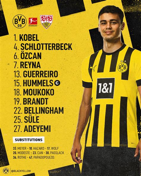 Borussia Dortmund On Twitter Bvb Starting Xi Vs Stuttgart Https