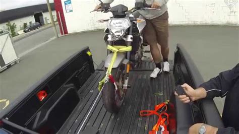 Loading Unloading Motorcycle Into Truck Bed Youtube