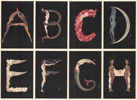 Erté s Naked Alphabet Flashbak