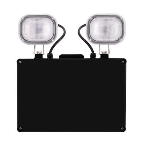 Esp Led 2 X 3w Ip65 Non Maintained Emergency Black Twin Spot