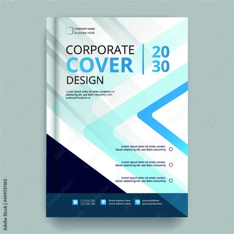 Business Annual Report Cover Page Design Templates Stock Vector Adobe