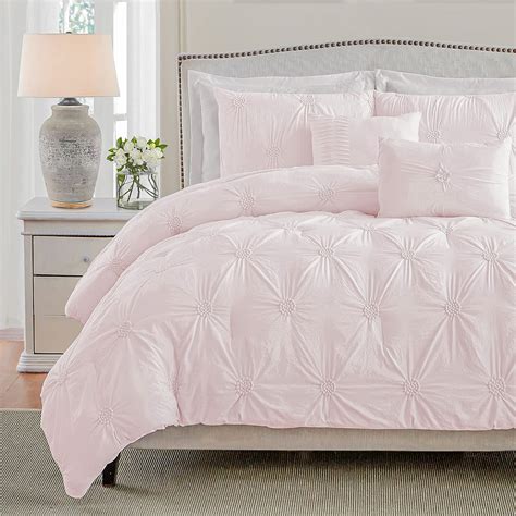 Buy Swift Home Bedding Comforter Sets Luxury And Lightweight 2 Piece Ruched 3d Floral Pintuck