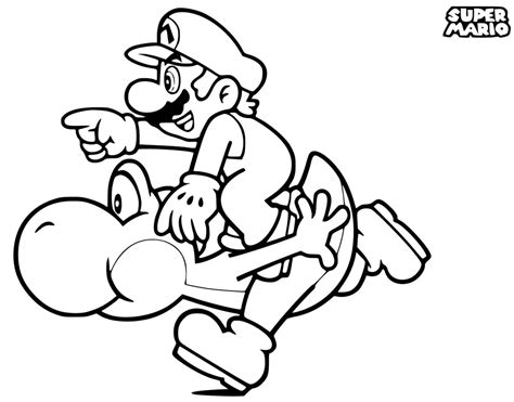 Coloriage Mario Et Yoshi T L Charger Et Imprimer Gratuit