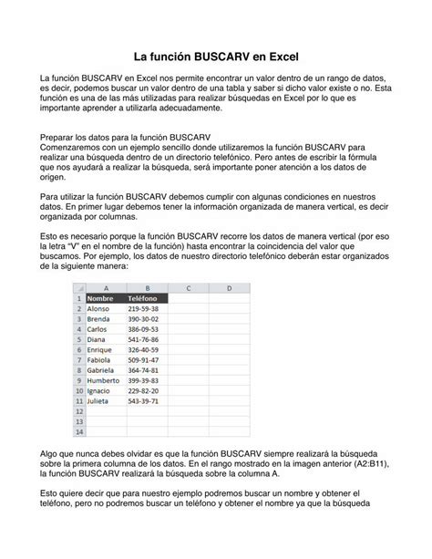 Pdf La Funci N Buscarv En Excel Colegiomacaya Comcolegiomacaya