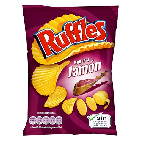 Patatas fritas sabor jamón Ruffles 170 g Ruffles Carrefour