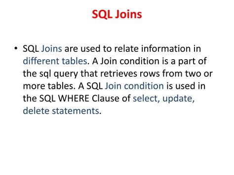 Ppt Sql Joins Powerpoint Presentation Free Download Id2726533