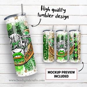 St Patrick S Day Oz Skinny Tumbler Sublimation Design Lucky