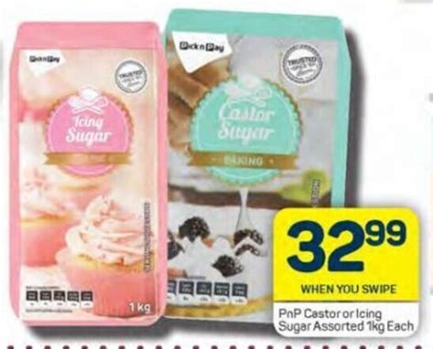 Pnp Castor Or Icing Sugar Assorted 1kg Each Offer At Pick N Pay