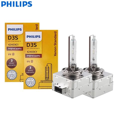 2X Philips HID D3S 35W Xenon Standard 4200K Auto Lamps Original Car