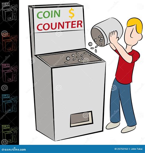 Coin Counting Machine stock vector. Illustration of machine - 25752162