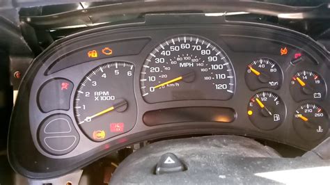 2005 Chevy Avalanche Gauge Cluster Youtube