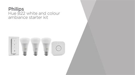 Philips Hue A60 White And Colour Ambiance B22 Starter Kit Product