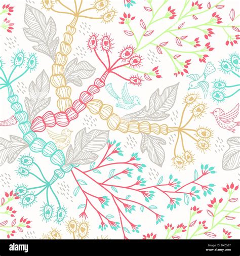 Vector Floral Seamless Pattern Stock Vector Image And Art Alamy