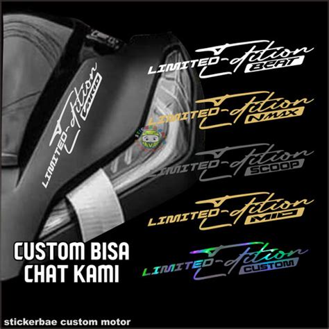 Jual Sticker Limited Edition Motor Bisa Custom Nama Sendiri Stiker