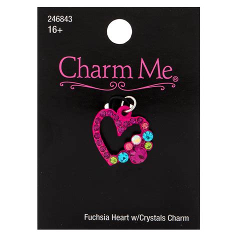 Pink Heart Rhinestone Charm Hobby Lobby