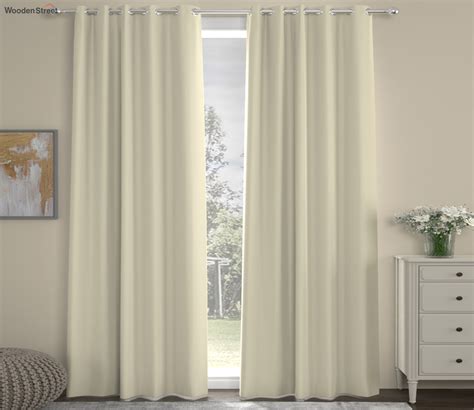 Buy Solid Polyester Blackout Long Door Curtain Set Of Feet