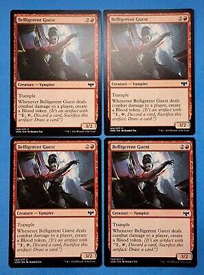 X Belligerent Guest Innistrad Crimson Vow Mtg Magic Card Creature