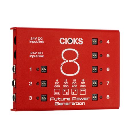 Cioks C8e Expander Pedal Power Supply Red Gear Hero Exclusive Guitar Pedals For Any Genre