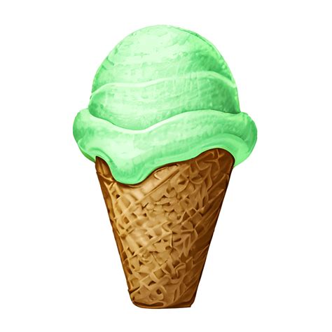 Vintage Matcha Ice Cream Cone Drawing · Creative Fabrica