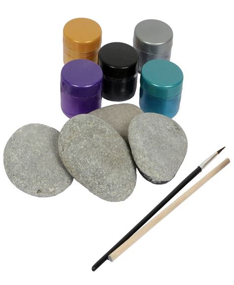 Craft Maker Metallic Rock Painting Box Set Diy Rock Painting For Adults